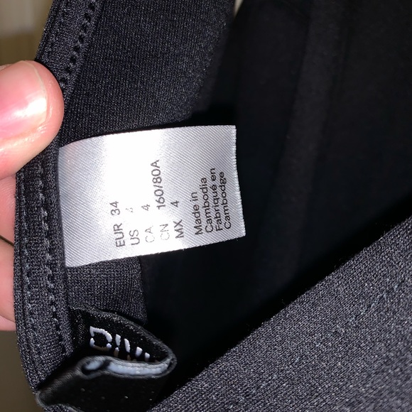 Black skater dress w/ plunge back - Picture 5 of 5